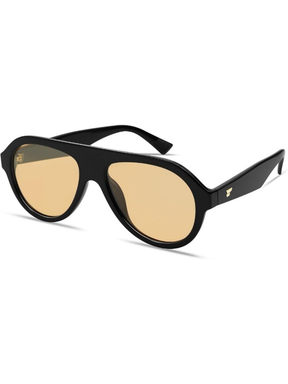Retro Big Aviator Polarized Sunglasses | Trendy 70s Vintage Plastic Frame